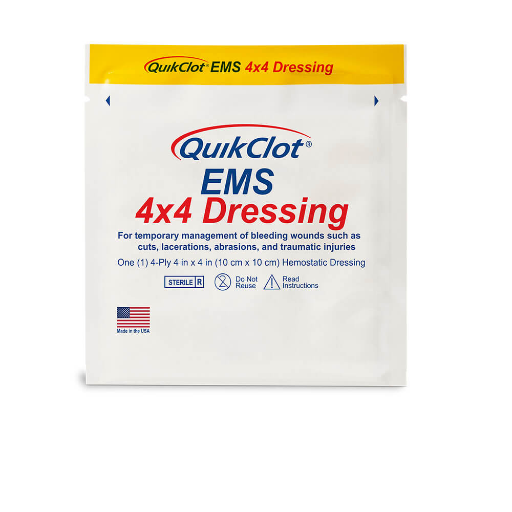 QuikClot EMS Haemostatic Dressing (10cm x 10cm) 2