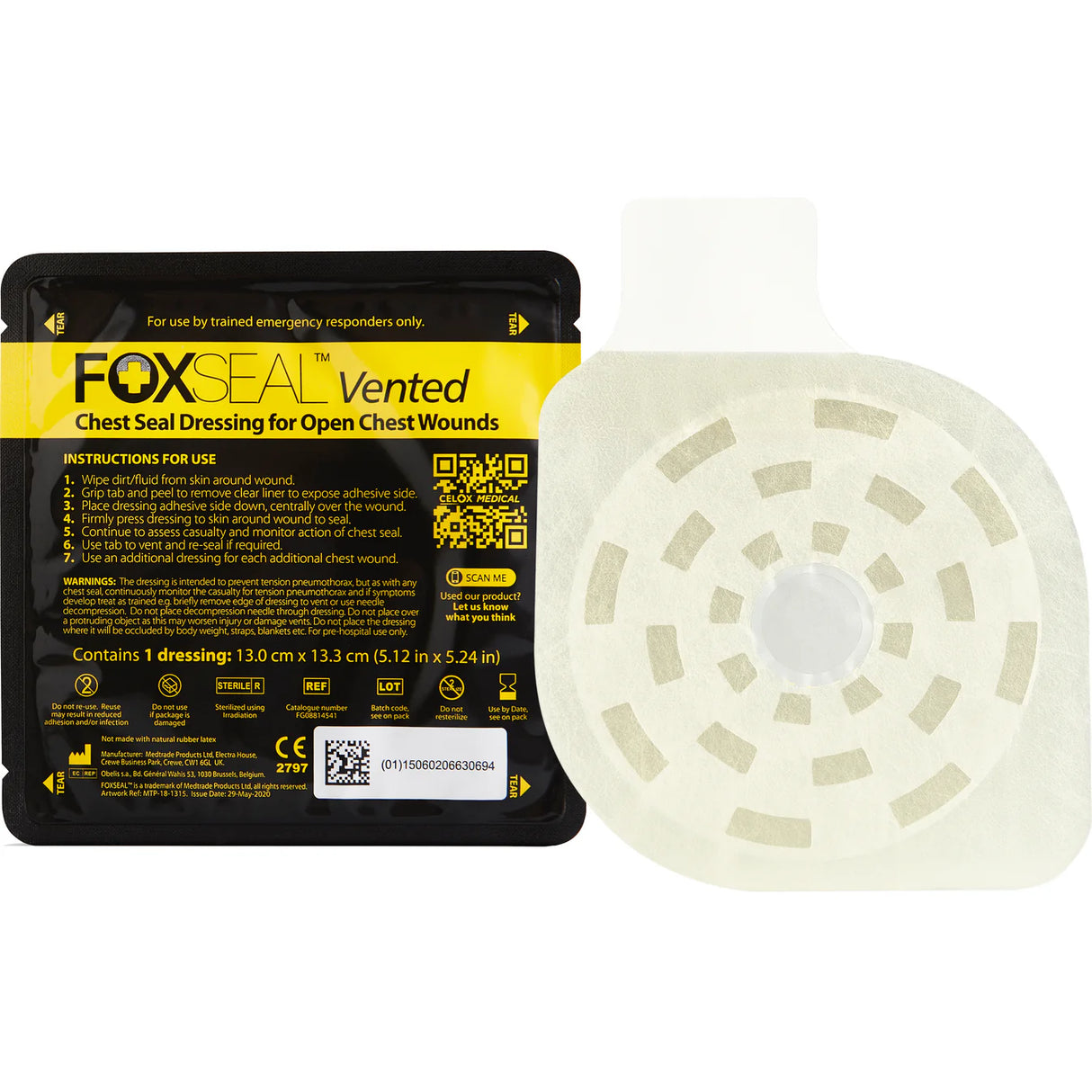 Foxseal Vented Chest Seal Dressing 1