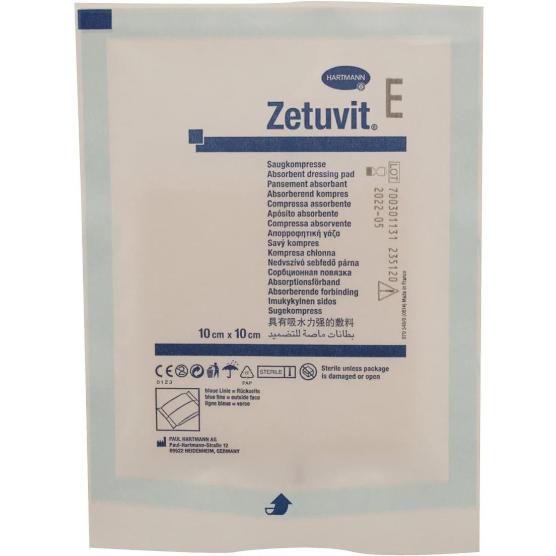 Zetuvit Absorbent Sterile Wound Pad - 10 x 10cm (Single)