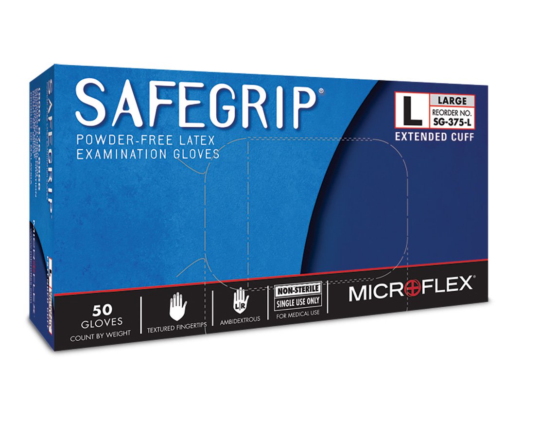 Microflex SafeGrip Latex Gloves