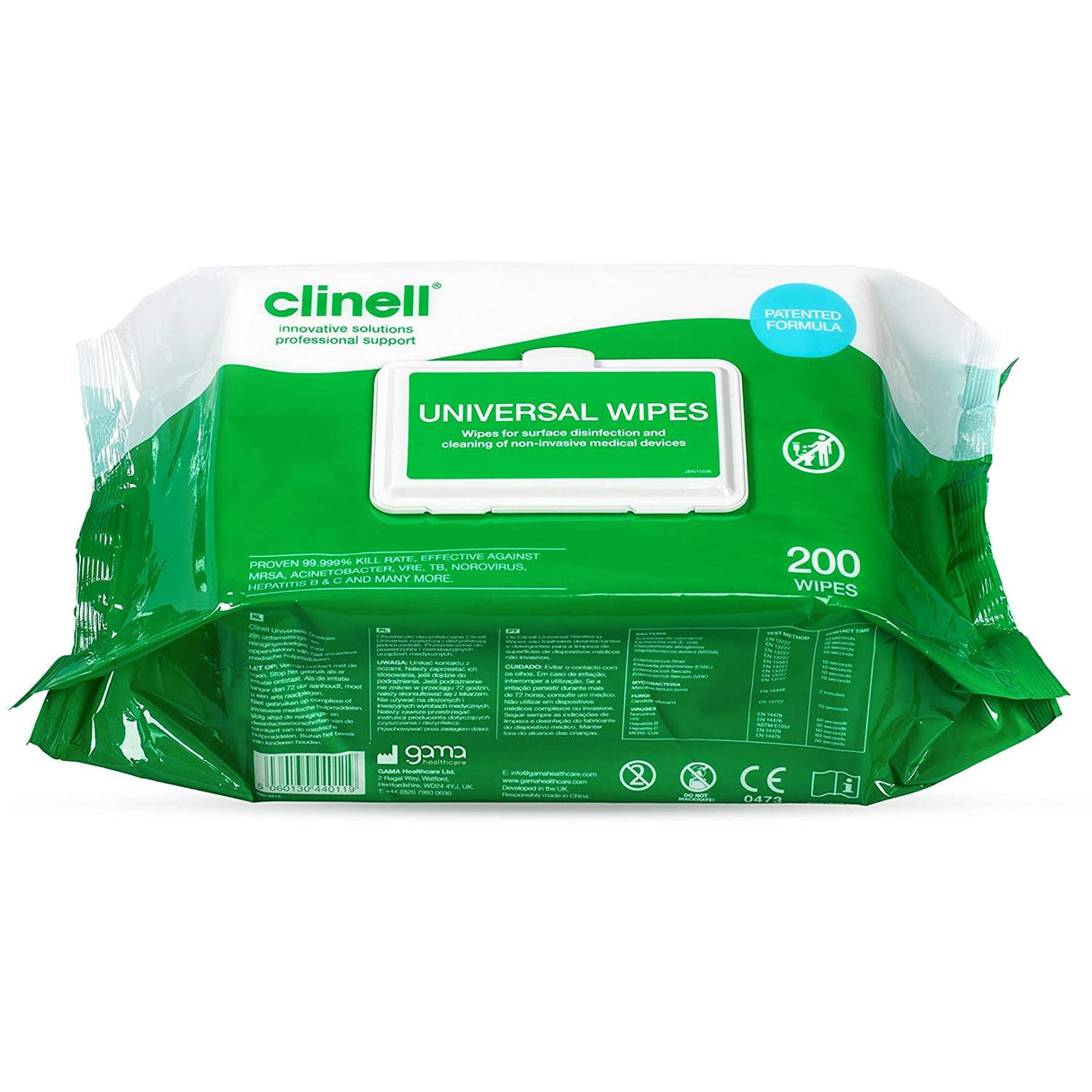 Clinell Universal Disinfectant Wipes (200)