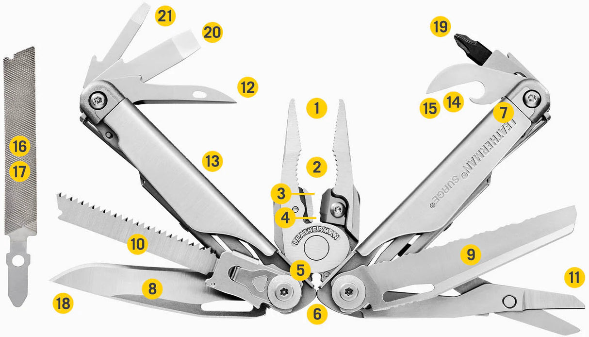 Leatherman Surge Multi-Tool (Black Oxide) (Customised)