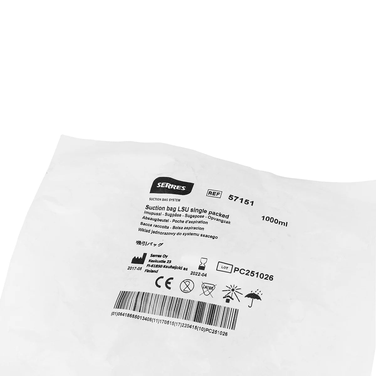 Laerdal Suction Unit Serres Suction Bag (1000 ml) 2