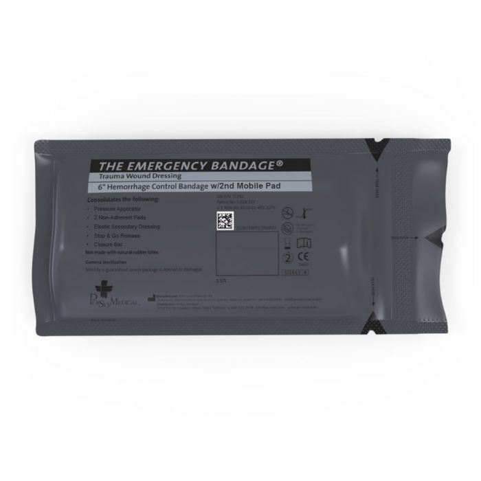 The Emergency Bandage Trauma Wound Dressing (6in w/Pad) 2