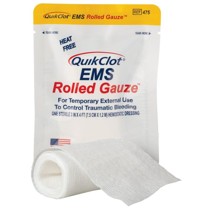 QuikClot EMS Haemostatic Rolled Gauze (7.6cm x 1.2m)