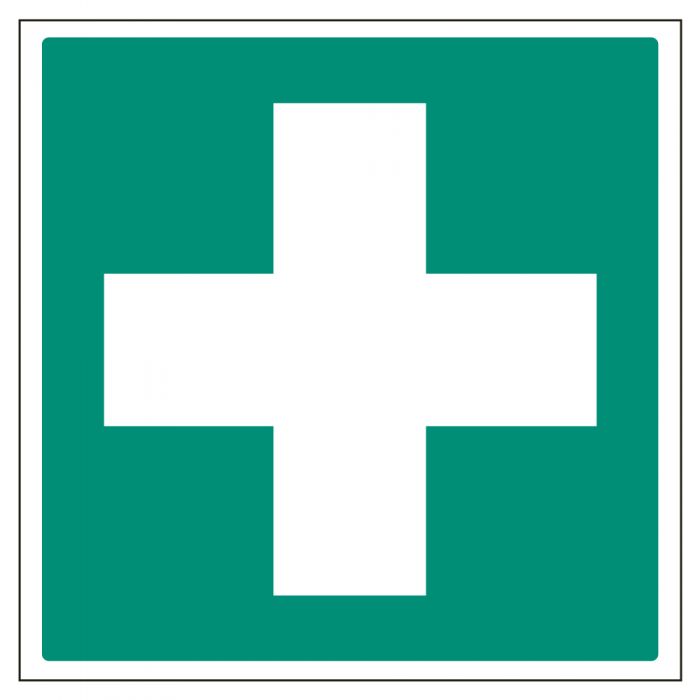 First Aid Cross Sign - Adhesive (200 x 200mm)