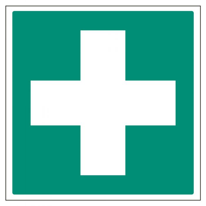 First Aid Cross Sign - Adhesive (400 x 400mm)