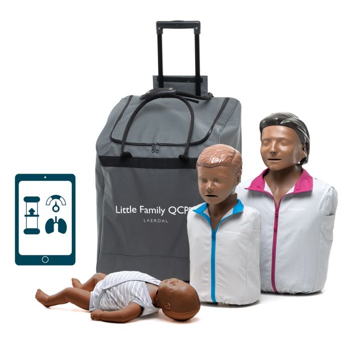 Laerdal Little Family QCPR Training Manikins (Dark Skin)