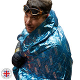 THERMARMOUR Emergency Foil/Fleece Rescue Blanket (1.5m x 2m)