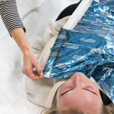 THERMARMOUR Emergency Foil/Fleece Rescue Blanket - Compact w/ Tape Strip (1.5m x 2m)