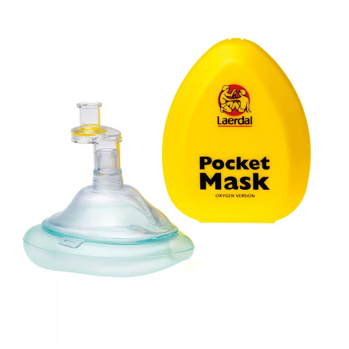 Laerdal Pocket Mask - without O2 Inlet (Hard Yellow Case)
