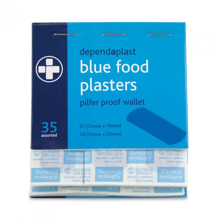 Dependaplast Pilfer Proof Blue Food Plaster Refill (Pack of 5)