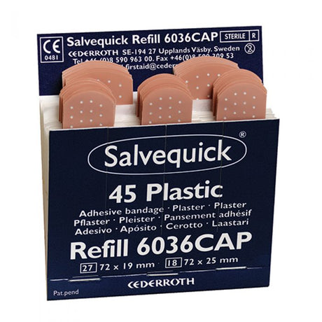 Salvequick Plaster Dispenser Refill (45 Plastic Plasters)