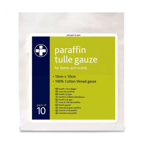 Paraffin Gauze - 10 x 10cm (Pack of 10)