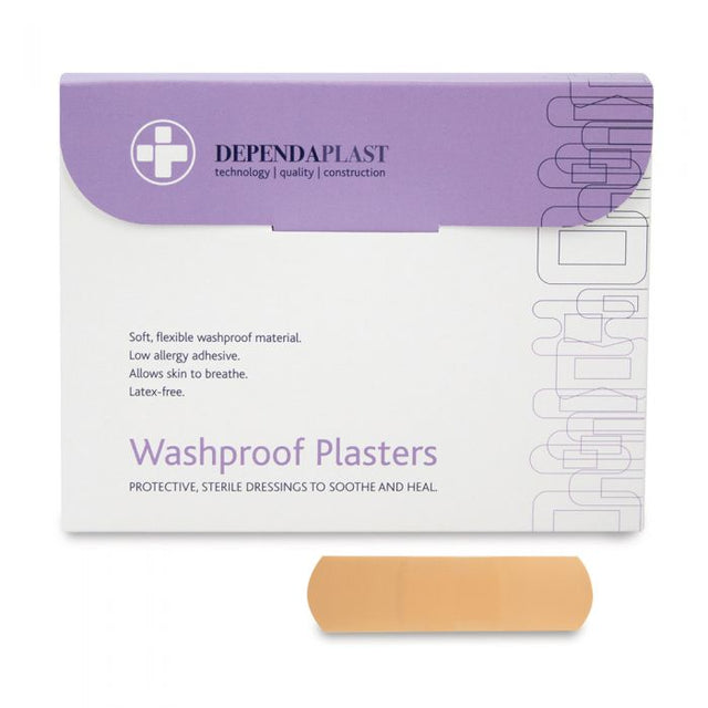 Washproof Plasters - 7 x 2cm (Box of 100)