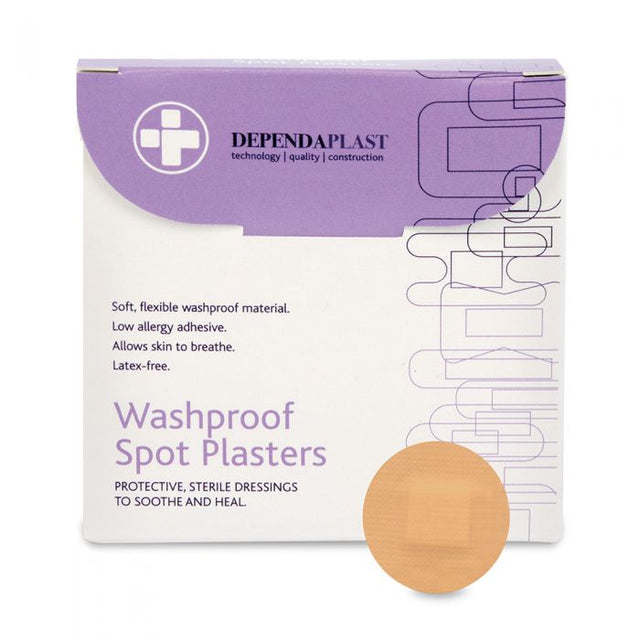 Washproof Plasters - Spot (Box of 100)