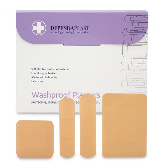 Washproof Plasters - Assorted (Box of 100)