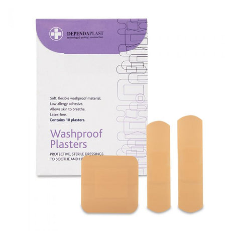 Washproof Plasters - Assorted Wallet (Box of 10).