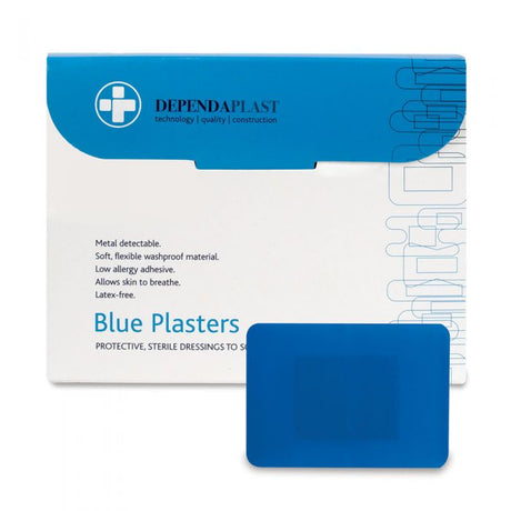 Blue Detectable Plasters - 7.5 x 5cm (Box of 50)