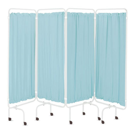 Folding Medical Screen Curtains - Green PVC (Pack of 4)