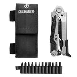 Gerber Centre-Drive Multi-Tool (Stainless Steel/Black w/ Nylon Sheath + Bit Set)