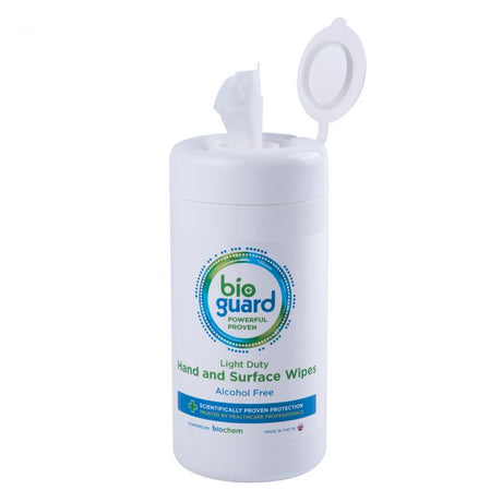 Bioguard Light Duty Hand & Surface Wipes Drum (100 wipes)