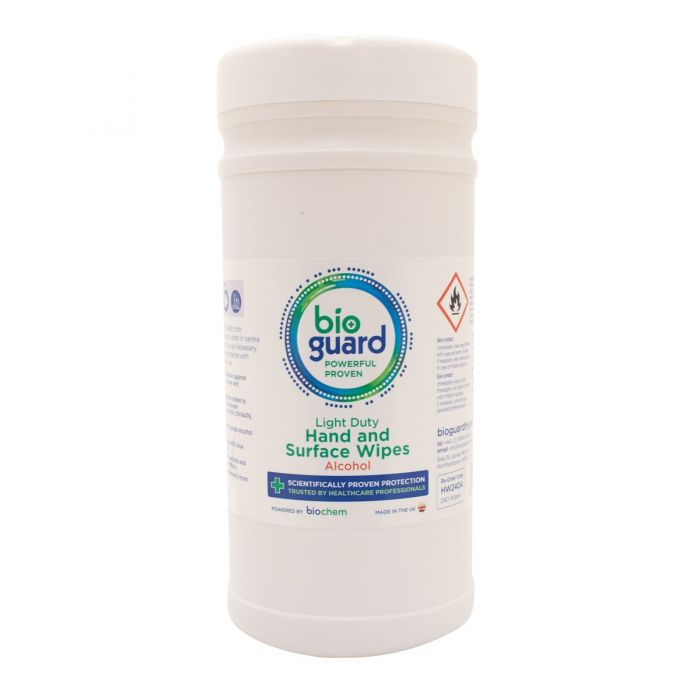 Bioguard Hand & Surface Wipes with Alcohol (240 wipes)