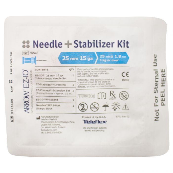 EZ-IO Needle + Stabiliser Kit - 25mm - 15G - Blue (Single)