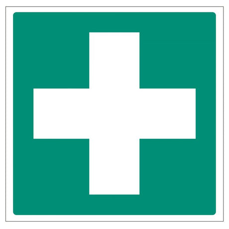 First Aid Cross Sign - Adhesive (150 x 150mm)