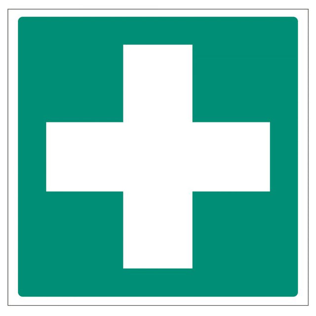 First Aid Cross Sign - Adhesive (150 x 150mm)