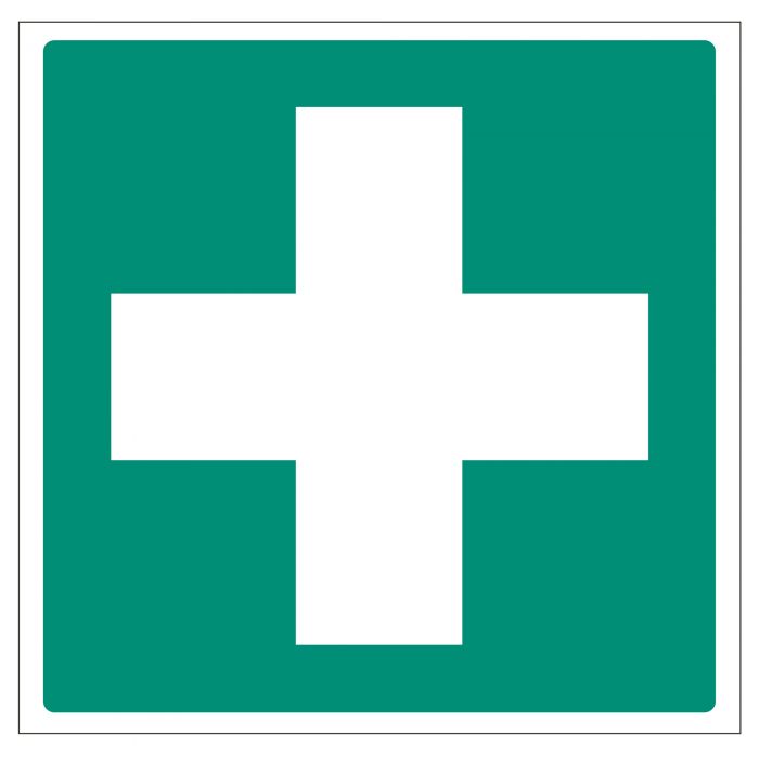 First Aid Cross Sign - Adhesive (300 x 300mm)