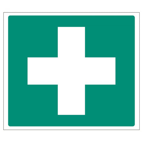 First Aid + Cross Sign - Adhesive (150 x 110mm)