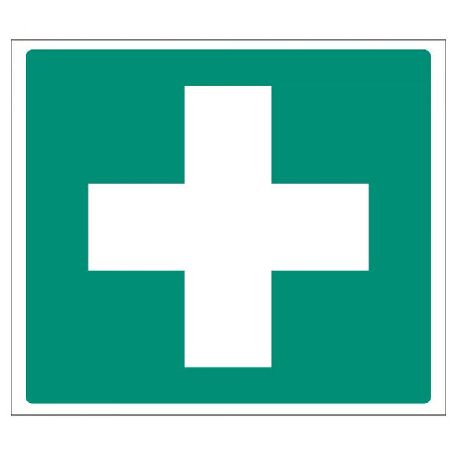 First Aid + Cross Sign - Adhesive (150 x 110mm)