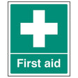 First Aid + Cross Sign - Adhesive (300 x 225mm)