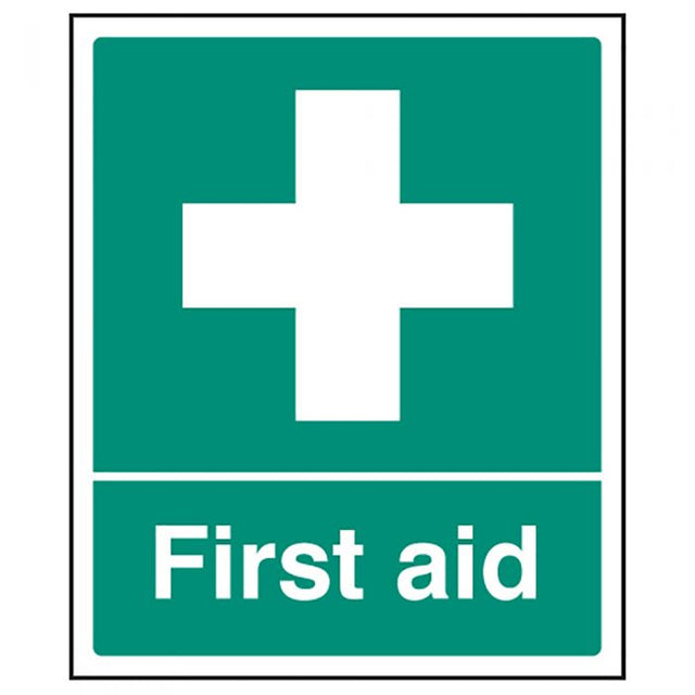 First Aid + Cross Sign - Adhesive (300 x 225mm)