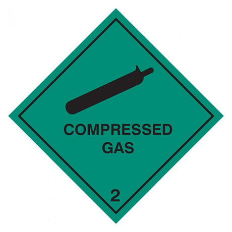 Compressed Gas Sign (100 x 100mm)