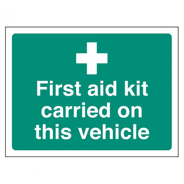 First Aid Car Windscreen Sticker - Rectangular (300 x 50mm)