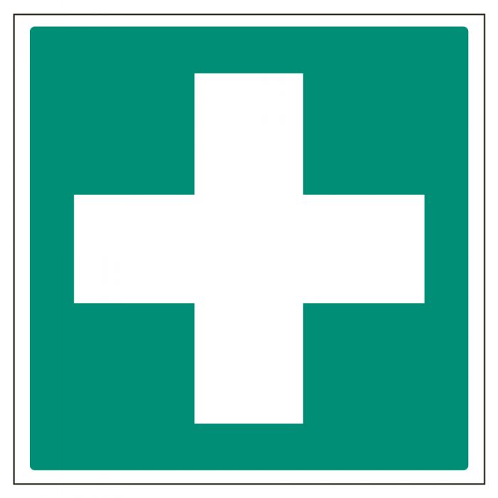 First Aid Cross Sign - Adhesive (100 x 100mm)