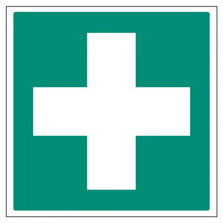 First Aid Cross Sign - Adhesive (100 x 100mm)