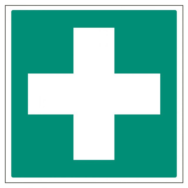 First Aid Cross Sign - Adhesive (200 x 200mm)