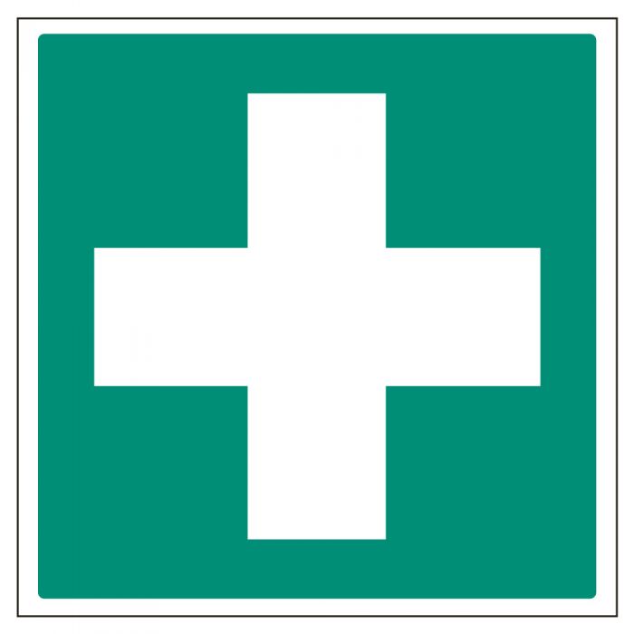 First Aid Cross Sign - Adhesive (400 x 400mm)