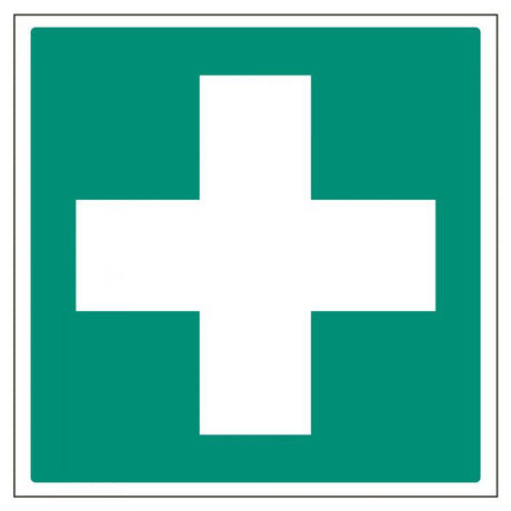 First Aid Cross Sign - Adhesive (400 x 400mm)