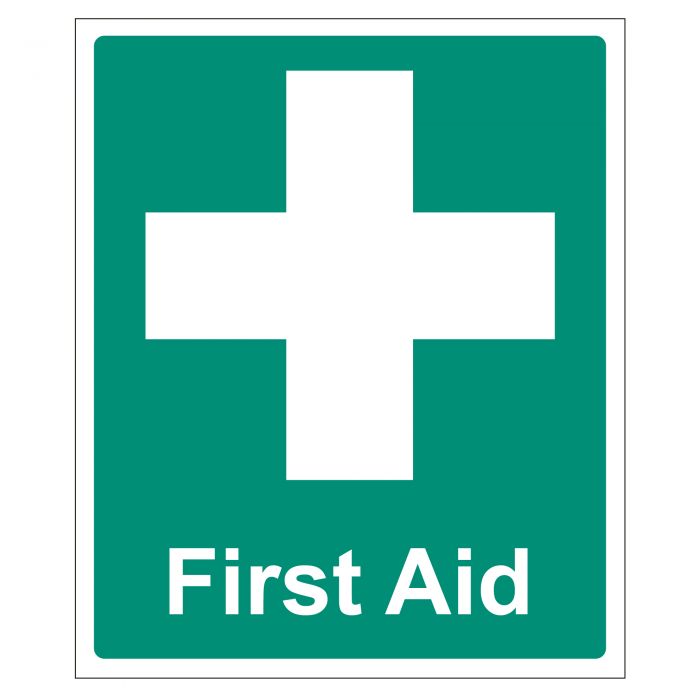 First Aid + Cross Sign - Adhesive (300 x 250mm)