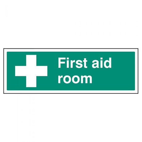 First Aid Room + Cross Sign - Adhesive (600 x 200mm)