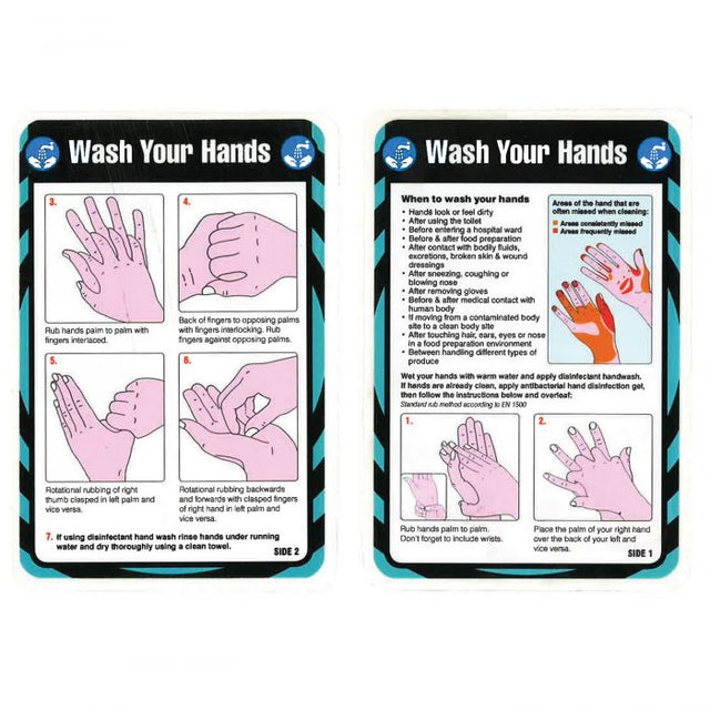 Laminated Pocket Guide (Wash Your Hands)