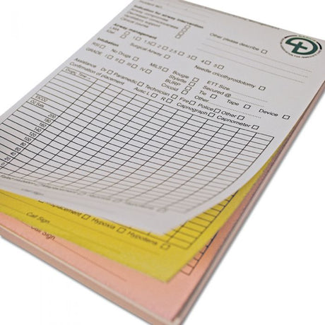 Airway Management Record Form - 3 Part (Pad of 25)