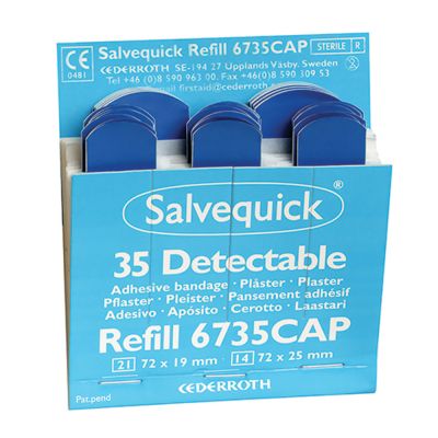 Salvequick Plaster Dispenser Refill (35 Detectable Plasters)