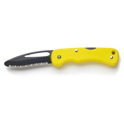 Safety Rescue Knife (Yellow Handle/Teflon Coated Blade)