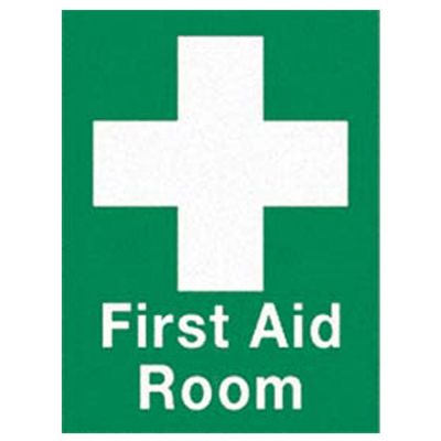 First Aid Room + Cross - Adhesive (400 x 300mm)