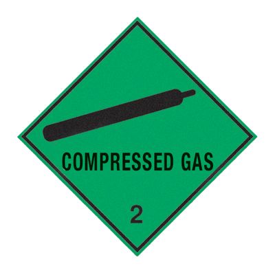 Compressed Gas Sign (300 x 300mm)